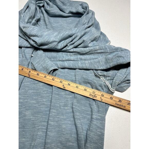 Free People Beach Heather Blue Long Sleeve Boho OCwl Neck Slouchy Top M? - Picture 4 of 6